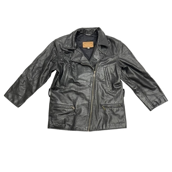 SELECTION black leather jacket size M vintage made in Canada - Picture 13 of 13